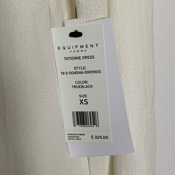 NWT Equipment Femme XS Tatienne Dress Black - Picture 5 of 8